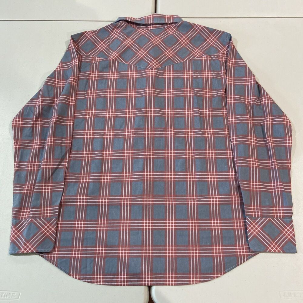 Western Aloha Pearl Snap Shirt Mens XXL Multicolor Plaid Cowboy Rodeo Casual Dad - Picture 2 of 7